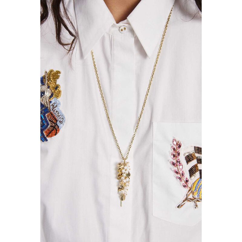 ALÉMAIS Team Spirit Flower & Pearl Necklace image number 1