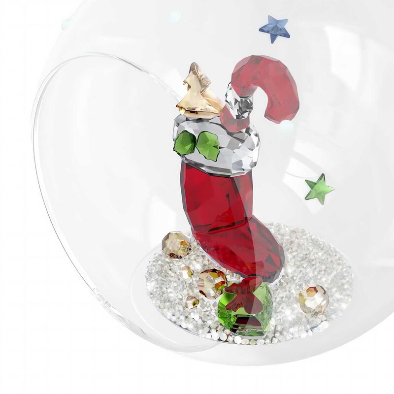 Swarovski Holiday Cheers Stocking & Candy Ball Ornament image number 1