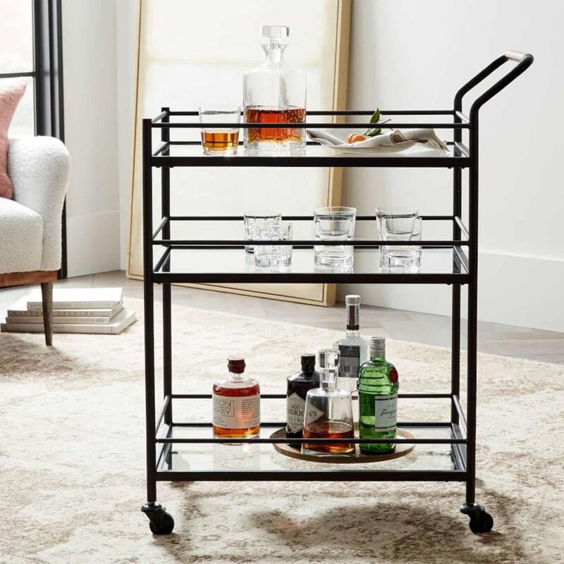 Pottery Barn Hugo Bar Cart Bronze image number 3