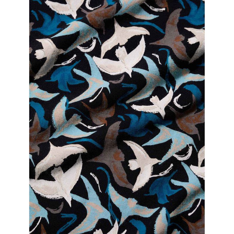 Seasalt Cornwall 3/4 Wild Bouquet Dress Swooping Birds Onyx image number 3