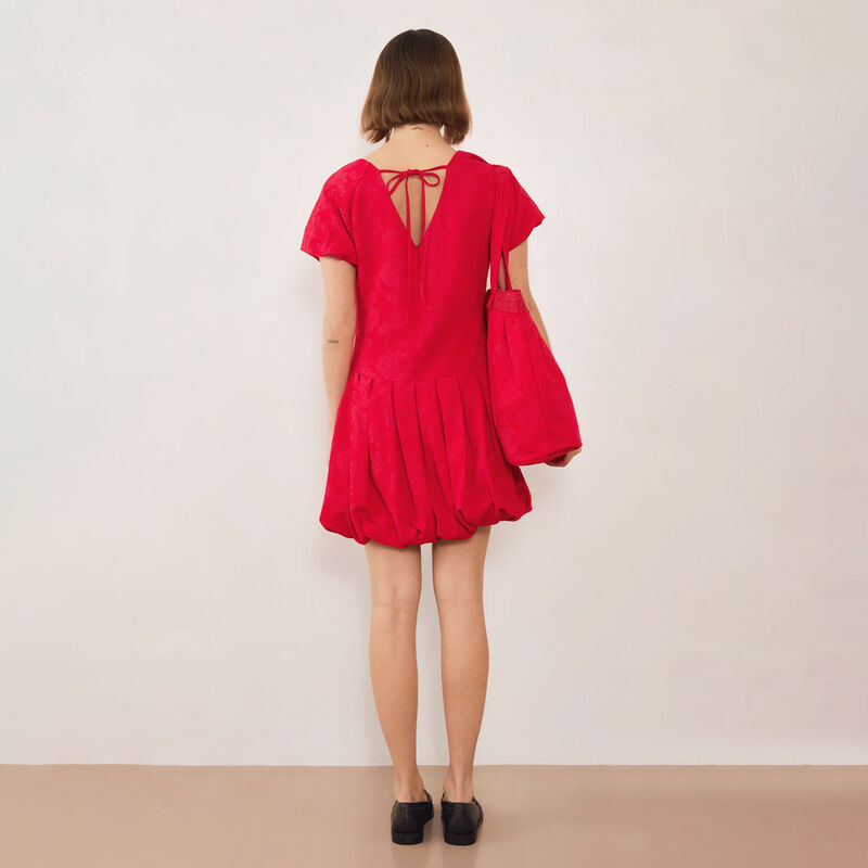 COMMONPLACE ESSENTIALS Esme Jacquard Puff Dress image number 1