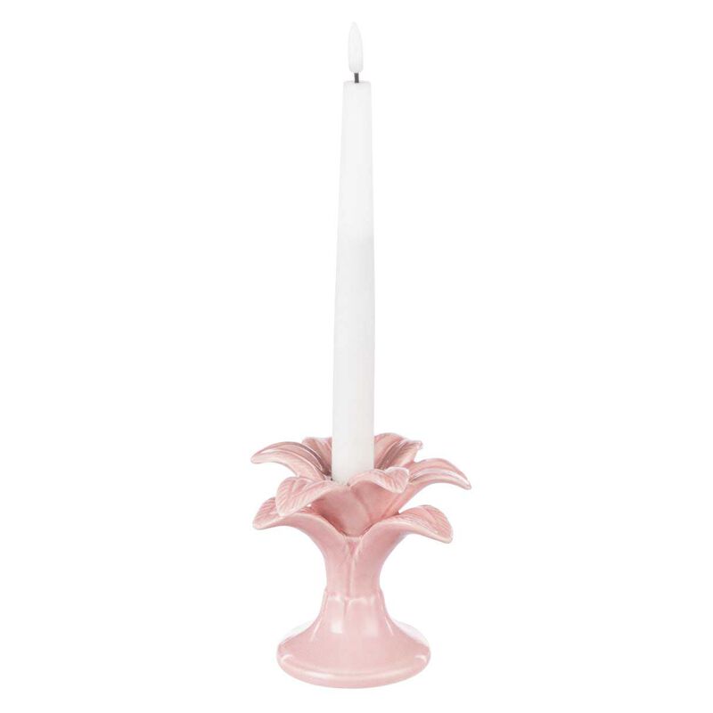 Emporium Neri Palm Candleholder Small - Pink image number 1
