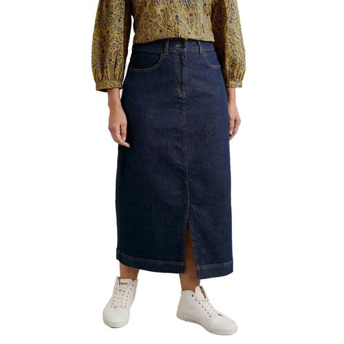 Seasalt Cornwall Bowline Skirt Dark Rinse Wash