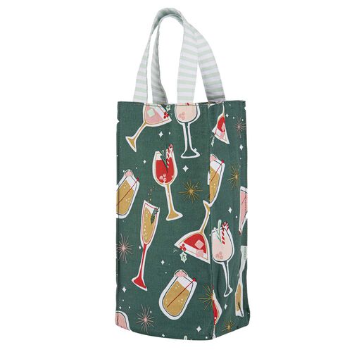 Ladelle Let's Get Merry Double Wine Bag