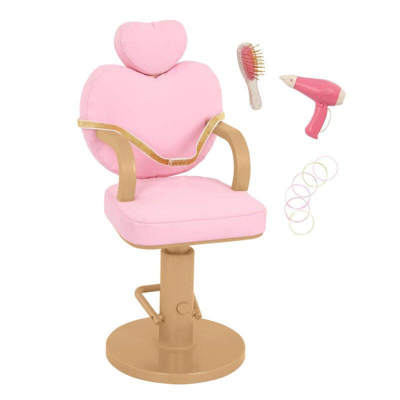 Our Generation Heart Shaped Salon Chair with Accessories image number 0