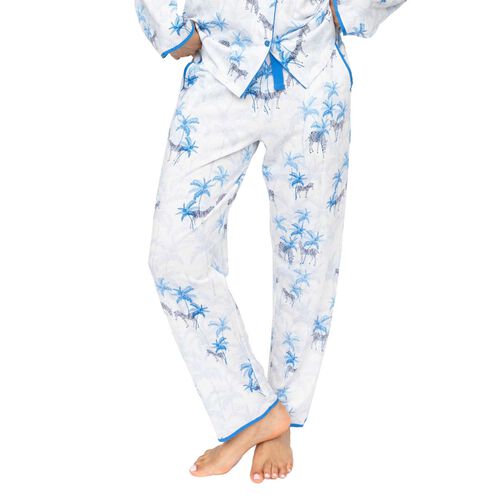 Cyberjammies White Zebra Printed Jersey Pyjama Bottoms