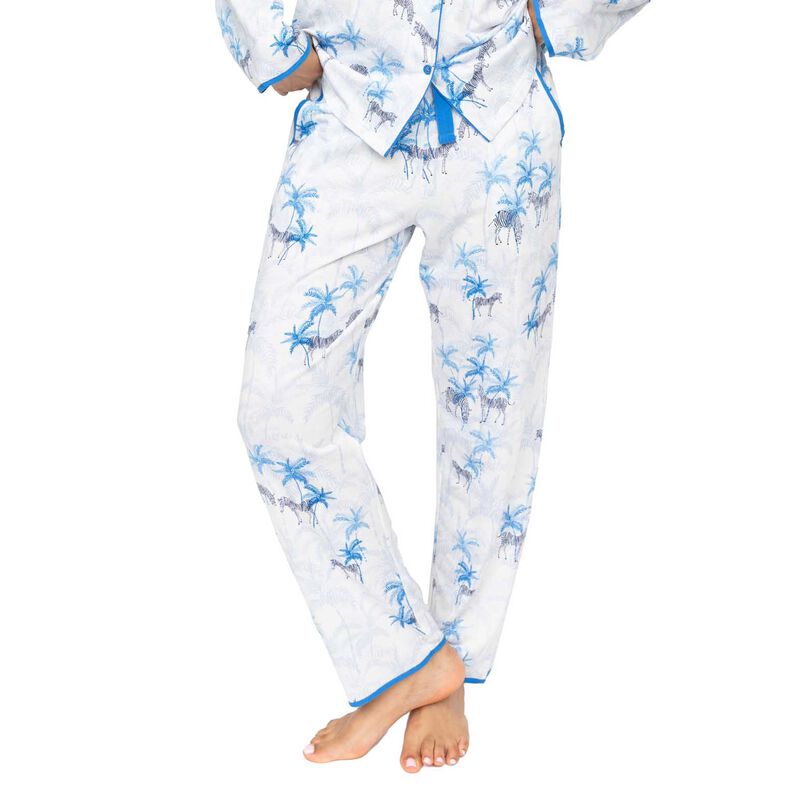 Cyberjammies White Zebra Printed Jersey Pyjama Bottoms image number 0