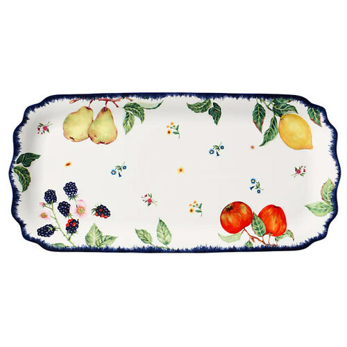 Casa Domani Frutta Scallop Oblong Platter 30.5x15cm Gift Boxed