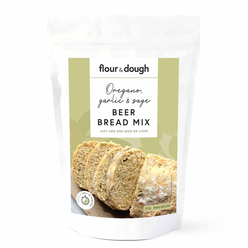 Flour & Dough Oregano, Garlic & Sage Beer Bread Mix - 470g image number 0