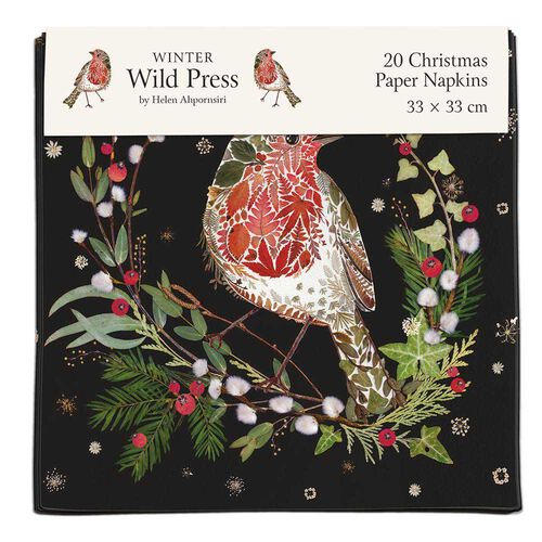 Museums & Galleries Wild Press Woodland Wreaths Christmas Napkins 20Pk