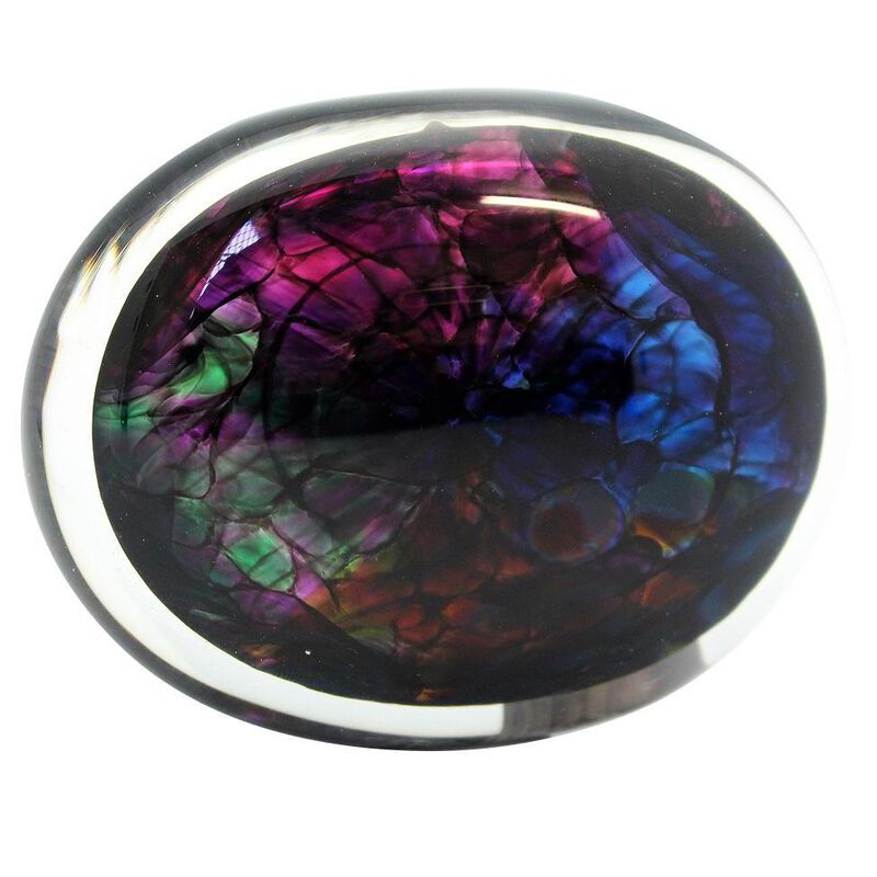 Venus Hot Glass Paua Paperweight 110mmW x 90mmD image number 0