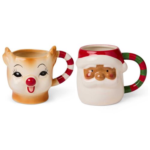 Kip&Co Rudolph & Santa Mug 2 Piece Set
