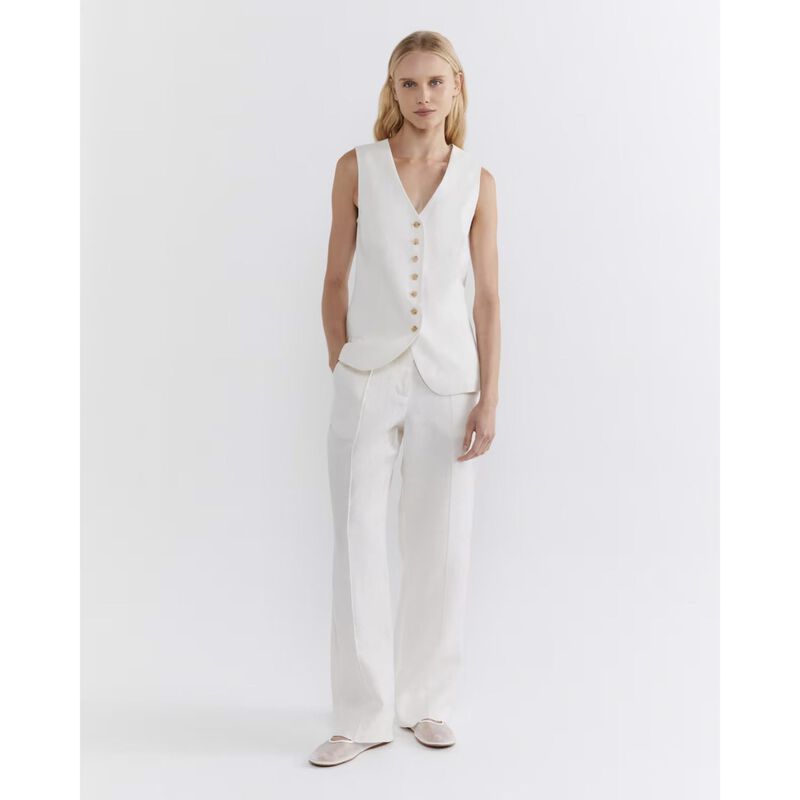 JAG Kayla Linen Pintuck Pant image number 3