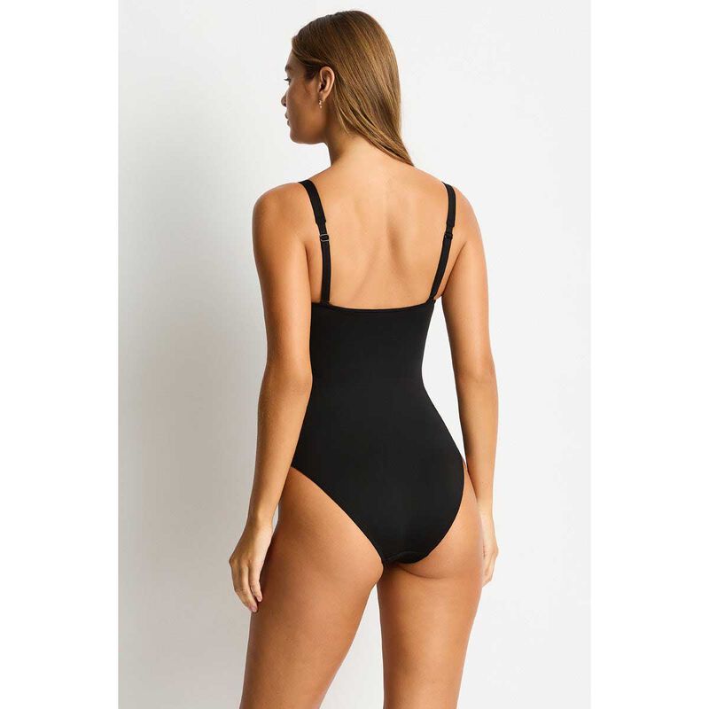 Sea Level Essentials Twist Front Multifit One Piece image number 1