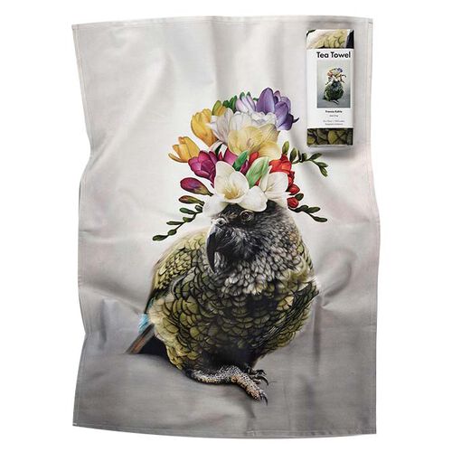 Freesia Kahlo Tea Towel