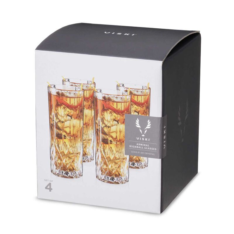 Viski Admiral Highball Glasses, Set of 4 image number 3