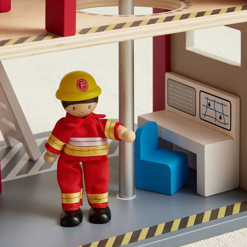 Pottery Barn Kids Big Jigs Wooden Fire Station Set image number 2