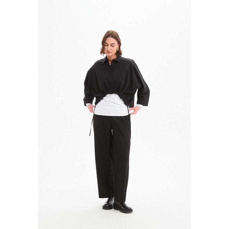 TIRELLI Wide Crop Poplin Overshirt image number 3