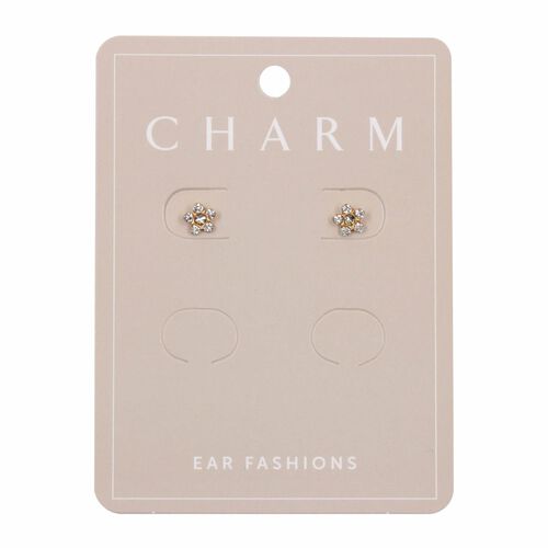 Carmen Gold Daisy - with Clear Crystals