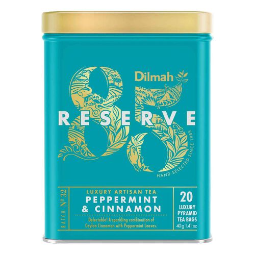 Dilmah 85 Reserve Tin Peppermint & Cinnamon 20 Pyramid