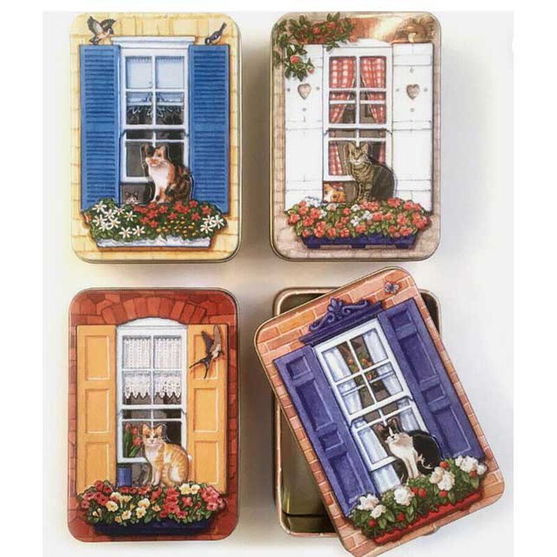 Dana Kubich Small Rectangle Cat On Window Sill Tin image number 4