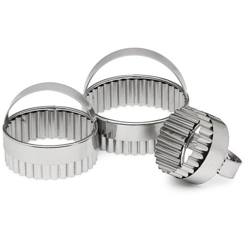 D.Line Crinkle Scone Cutters with Handle - Set of 3 image number 0