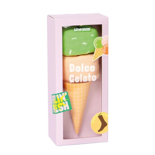 Eat My Socks Dolce Gelato Pink And Green Socks