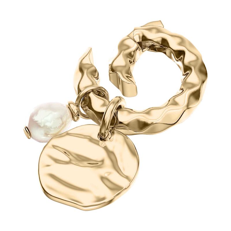 Skagen Agnethe Pearl Gold-Tone Brass Chain Bracelet image number 2