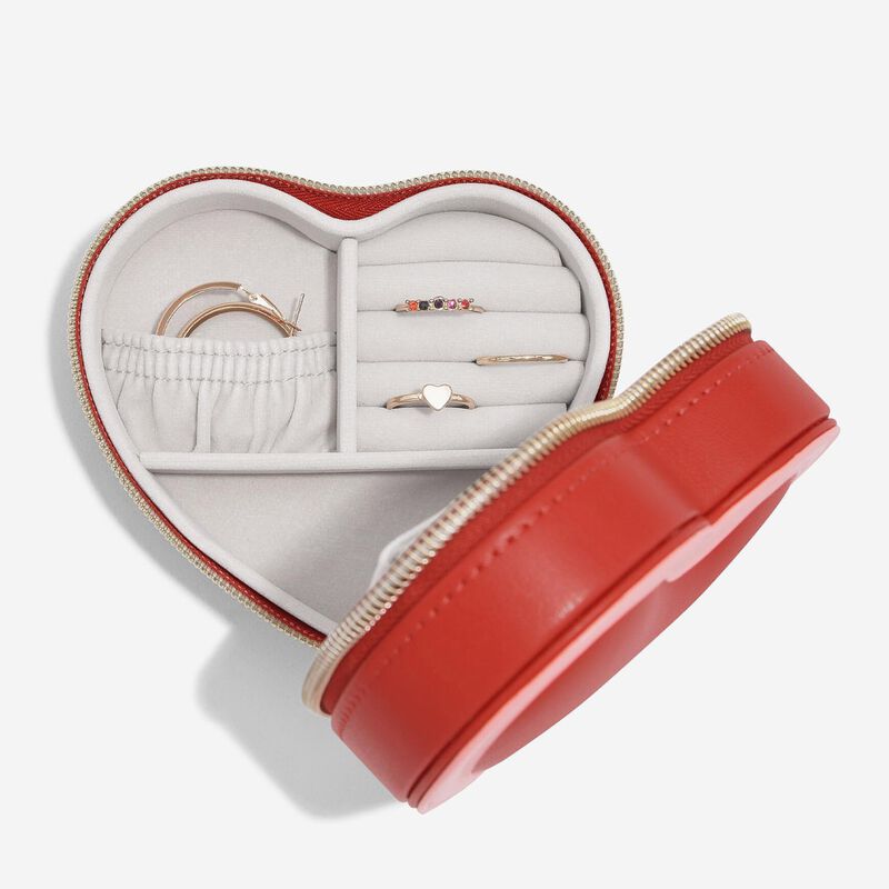 Stackers Heart Travel Jewellery Box Red image number 2