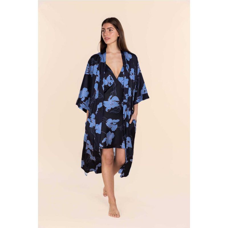 Gingerlilly Daisy Recycled Silky Satin Long Robe image number 3