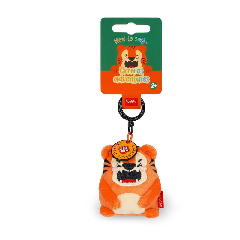 Legami Super Soft! Tiny Plush Key Ring - Tiger image number 1