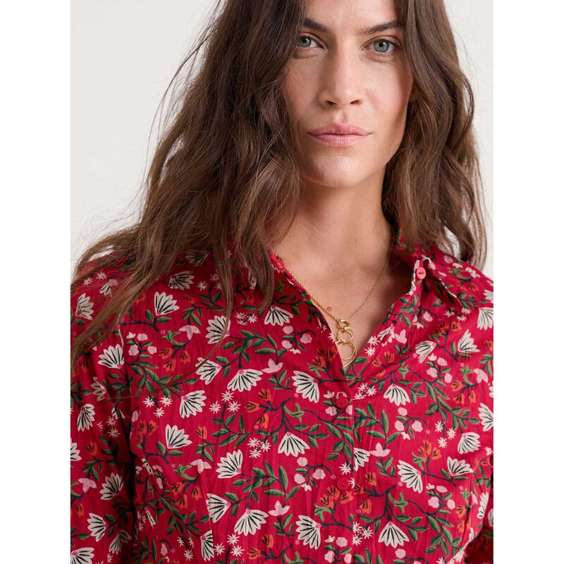 Seasalt Cornwall Larissa Shirt Winter Wildflower Carmine image number 3