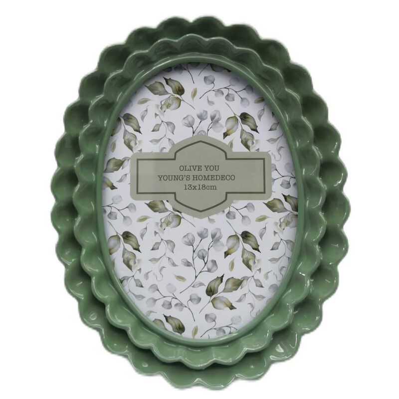 Urban Products Lotti Petal Oval Frame Sage 5x7 image number 0