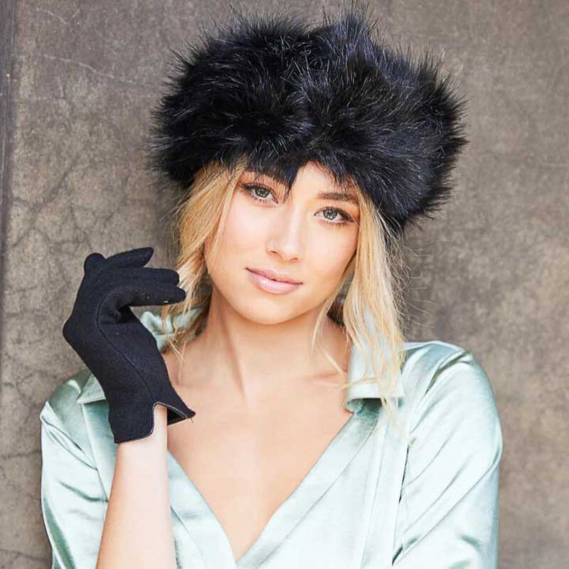 Morgan & Taylor Xenia Faux Fur Headband image number 1