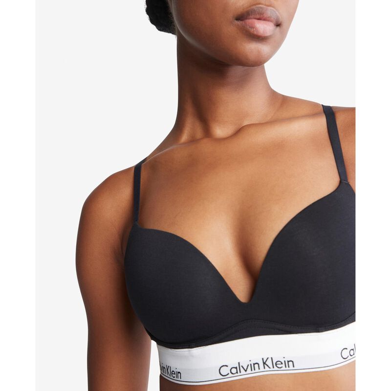 Calvin Klein Modern Cotton Plunge Push Up Bra image number 2