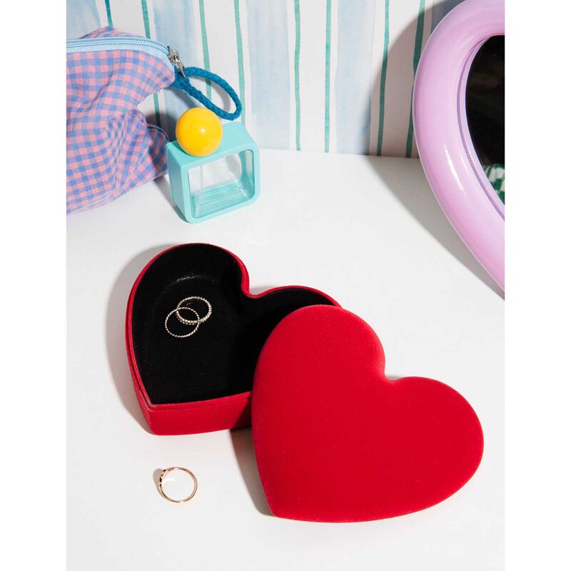 DOIY Love Velvet Storage Box Red image number 3
