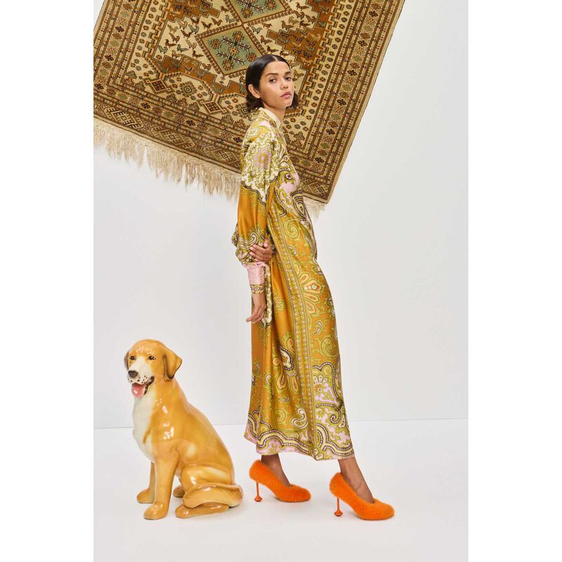 ALÉMAIS Clemenza Silk Shirtdress image number 3