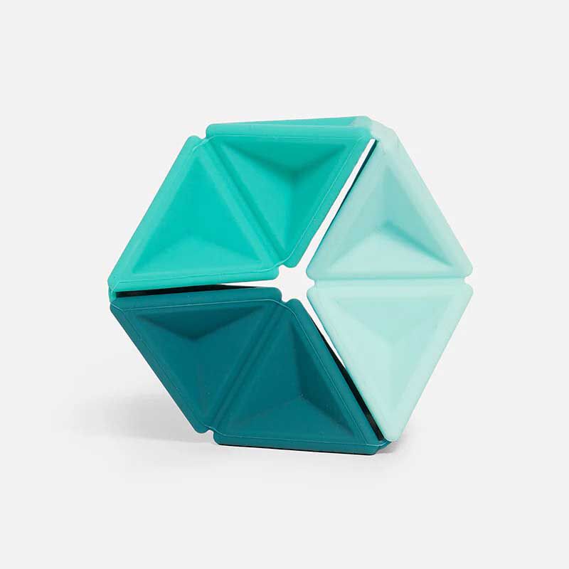 Speks Pivot Silicone Flexagon - Teal image number 2