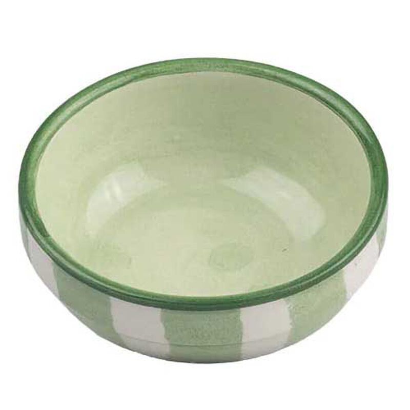 Selbrae House Ceramic Dip Bowl - Green Stripe image number 0