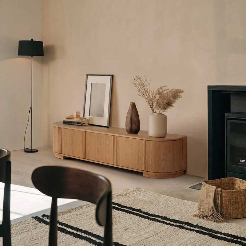 NED Collections Elm TV Unit 160cm - Natural image number 3