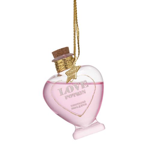 Vondels Ornament Glass Bottle With Love Potion 11cm