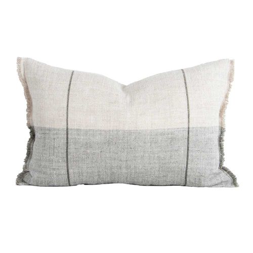 Baya Oliver Cushion With Feather Inner 40x60cm - Sage