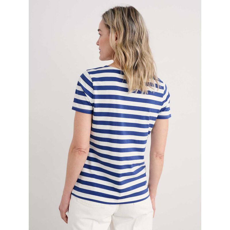 Seasalt Cornwall Sailor T-Shirt Scallion Bright Marine Chalk image number 1