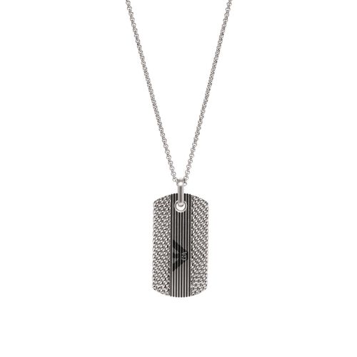 Emporio Armani Stainless Steel Dog Tag Necklace