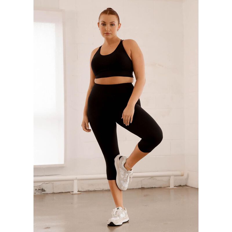 Lorna Jane Lotus No Chafe 7/8 Leggings Black image number 2