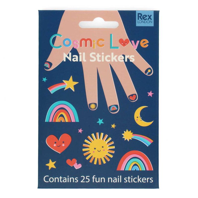 Rex London Cosmic Love Nail Stickers Pack Of 25 image number 0
