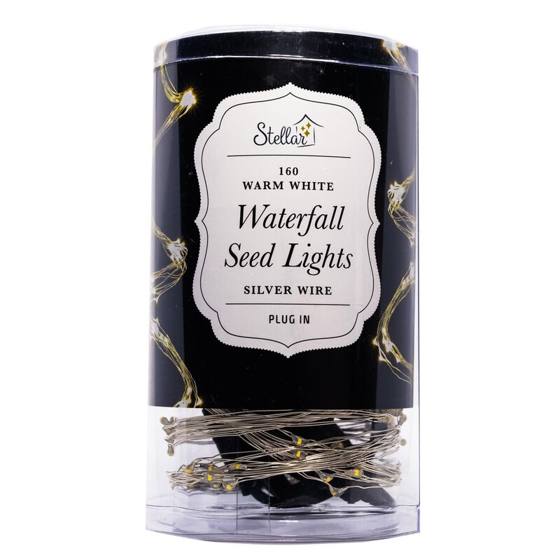 Stellar Haus AA Waterfall Lights Silver Warm White 1.5m image number 0