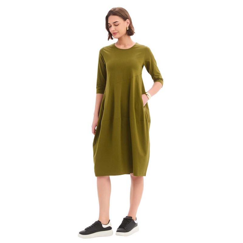 TIRELLI Diagonal Seam Winter Dress image number 8