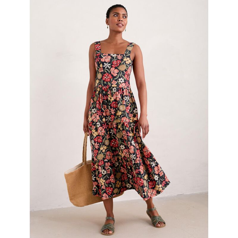 Seasalt Cornwall Deep Water Dress Folky Poppy Inkwell image number 3