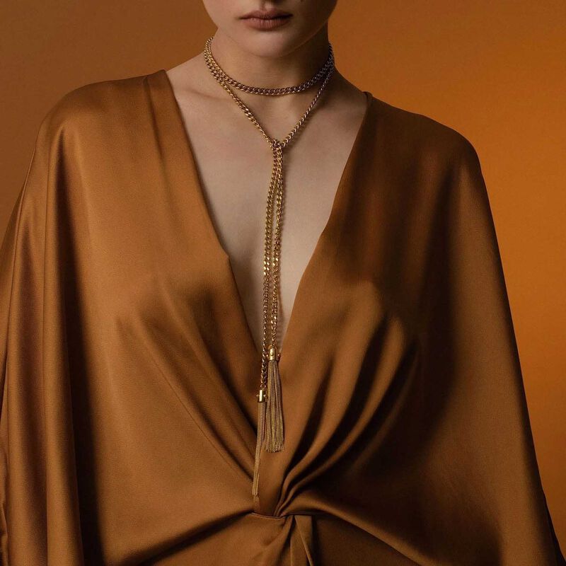 Silk & Steel Odyss&eacute;e Tassel Lariat Belt image number 1